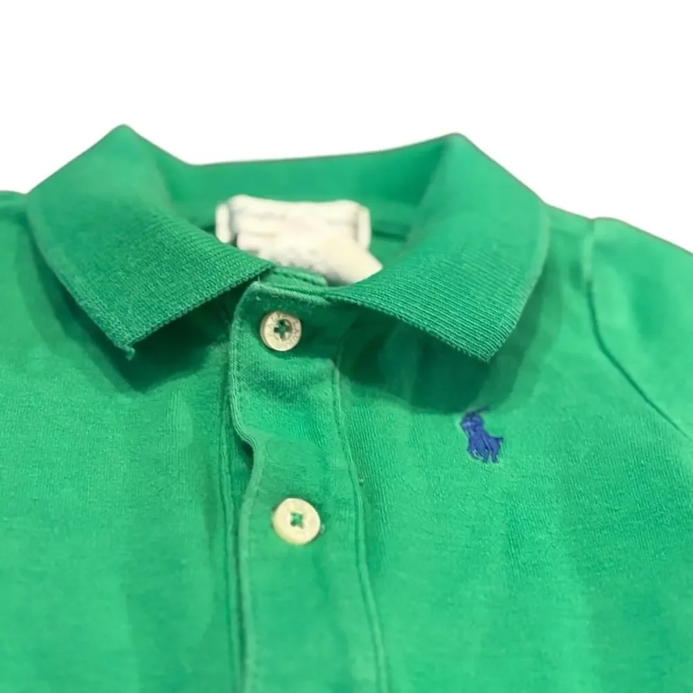 Ralph Lauren baby boy 3M green LS one piece